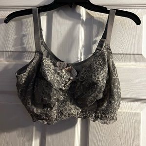 Grey lace bra